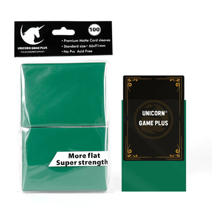 100PCS Matte Trading Card Sleeves – 66x91mm Standard Size Protectors for TCG, Tarot & Board Games, Durable Card Shield Covers