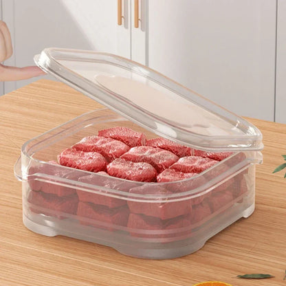 5/1Pcs Mini Transparent Food Storage Containers with Lid – Fridge Organizer Box for Meat, Vegetables & Kitchen Fresh-Keeping