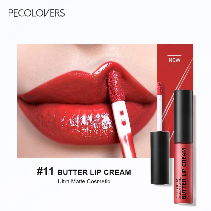 Butter Silky Hydrating Lip Gloss – Long-Lasting Liquid Lipstick in Pink & Red Tones