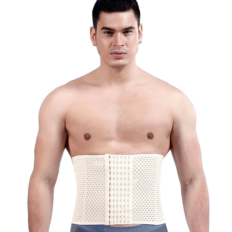 Men’s Slimming Body Shaper Waist Trainer – Trimmer Belt Corset for Abdomen, Belly & Tummy Control, Fitness Compression Shapewear