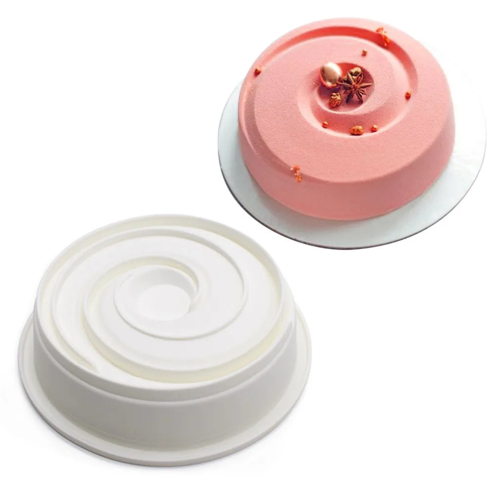 Round Corrugated Big Flower Silicone Mousse Cake Mold – Taiji French Dessert Baking & Chocolate Pudding Tool