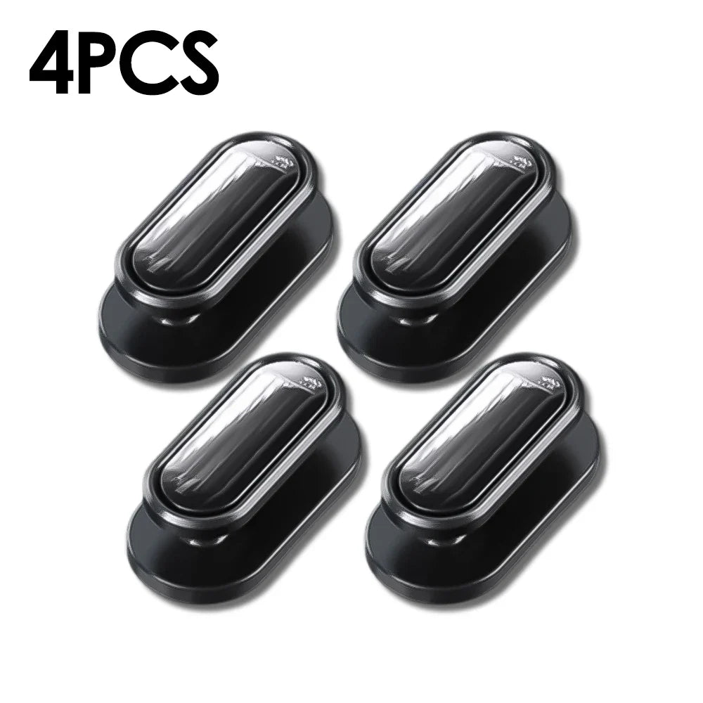 Car Invisible Small Hooks - Carbon Fiber Self-Adhesive Dashboard Wall Hook for USB Cables, Headphones, & Key Storage