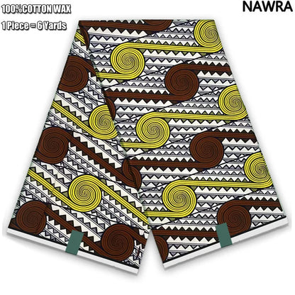 2026 African Real Wax Print Fabric - 100% Cotton Ghana Style Soft Ankara Pagne