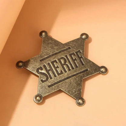 Metal Sheriff Deputy Badge - Cowboy Party Favor, Carnival Prize & Western Costume Brooch for Kids and Adults