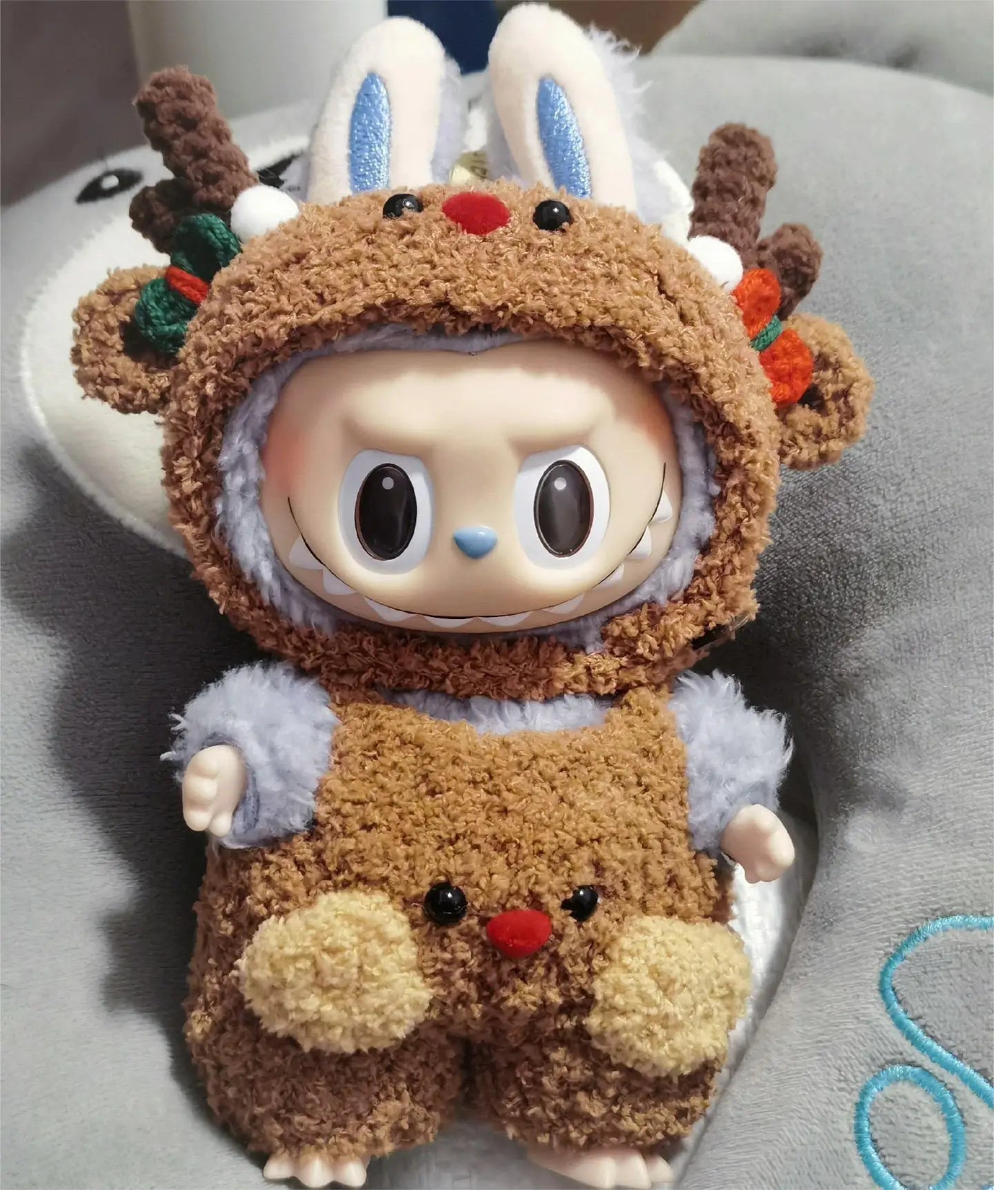 Labubu 17cm Doll Clothes Only — Fashion Hoodie Outfit for Model Dolls, Cute Xmas Accessory