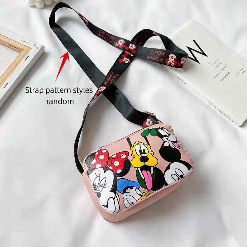 Cute Disney Minnie & Pluto Shoulder Bag – Bow Accent Cartoon Messenger Tote with Playful Pup Design Fashion Handbag for Women & Girls