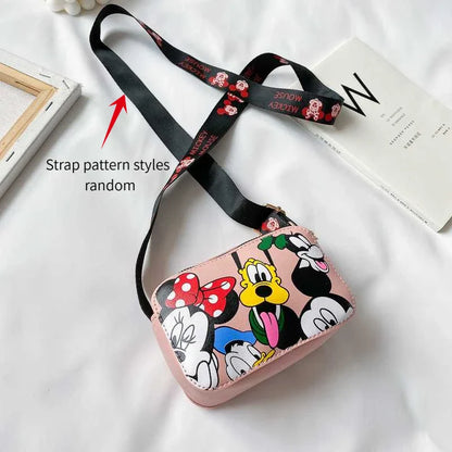 Cute Disney Minnie & Pluto Shoulder Bag – Bow Accent Cartoon Messenger Tote with Playful Pup Design Fashion Handbag for Women & Girls