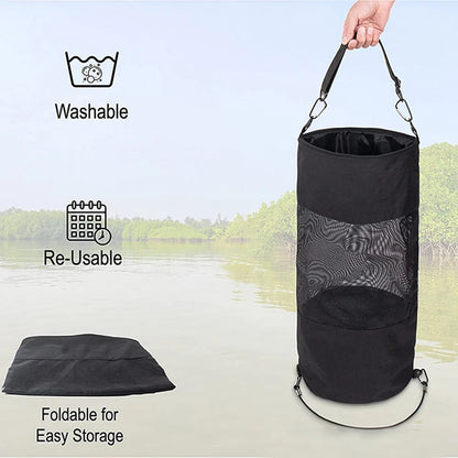 Portable Boat Trash Bag – Durable, Reusable Garbage Holder for Boats, Kayaks, Beach, and Fishing Accessories