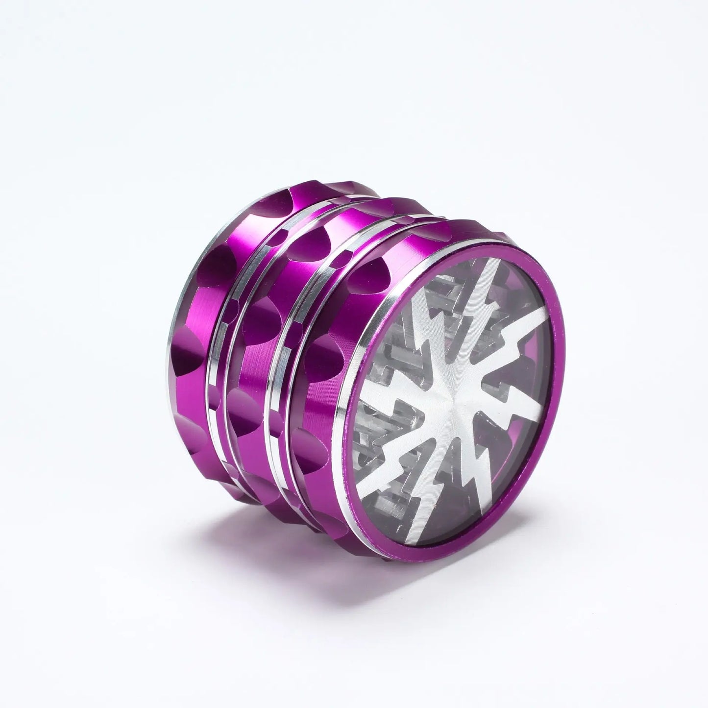 2.5-Inch Hand Crank Aluminum Grinder with Clear Top – 65mm Black & Green Herb Grinder Gift