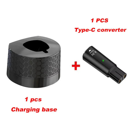 Type-C Wall Mounted Charging Base Holder – Compatible with Philips OneBlade QP2520/QP2530/QP2620/QP2630 Hybrid Electric Shaver Charger Dock & Storage Stand