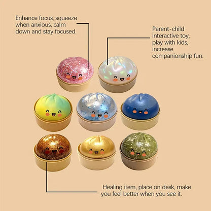 Simulation Dumpling Slow Rebound Stress Ball – Soft Squeeze Decompression Toy for Home, Office Decor & Birthday Gift for Kids & Adults