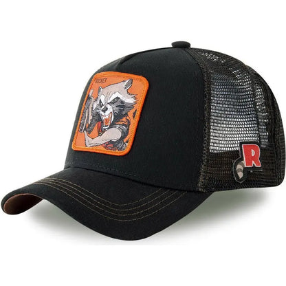 Marvel Superhero Baseball Cap – Spider-Man, Iron Man, Hulk, Captain America, Venom & Rocket Raccoon Anime Sports Leisure Hat