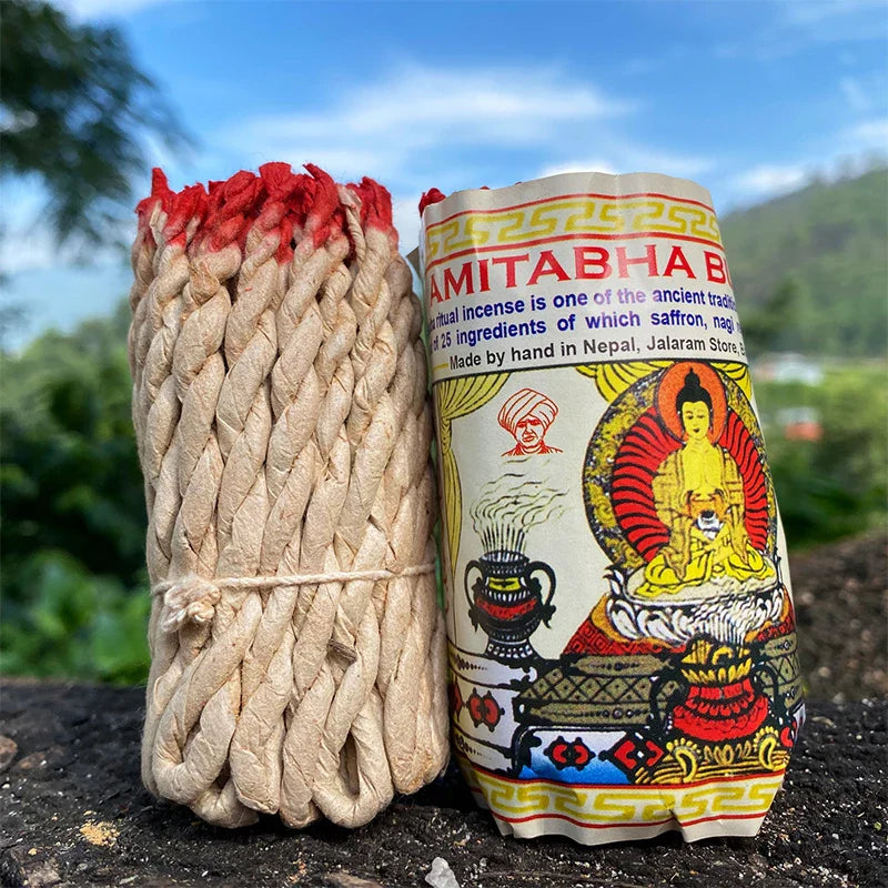 40Pcs Handmade Nepal Rope Aromatherapy - White Sage, Cedar & Sandalwood Burning Fragrance for Yoga & Meditation