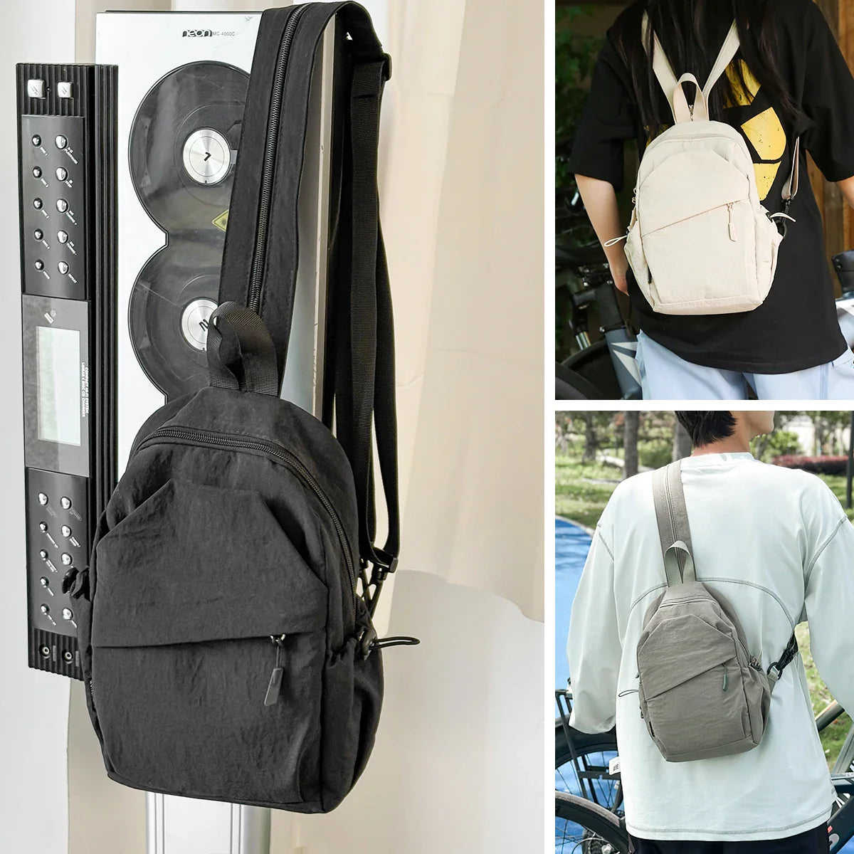 Men’s and Women’s Crossbody Bag – Lightweight Single Shoulder Chest Backpack for Cycling, Sports, and Mountain Climbing