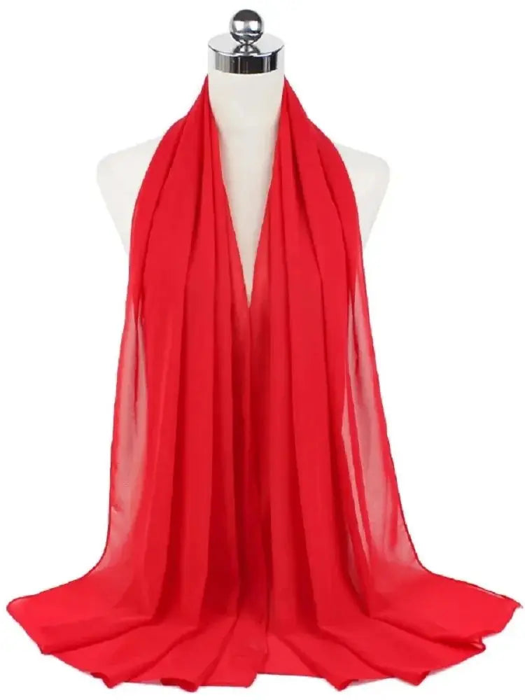 Women’s Solid Chiffon Instant Hijab – Ready-to-Wear Islamic Scarf, Muslim Shawl & Arab Head Wrap