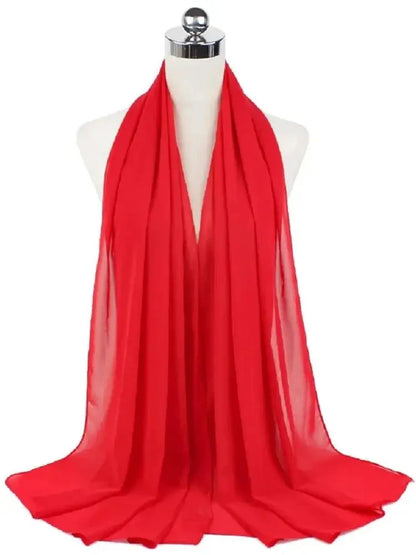 Women’s Solid Chiffon Instant Hijab – Ready-to-Wear Islamic Scarf, Muslim Shawl & Arab Head Wrap