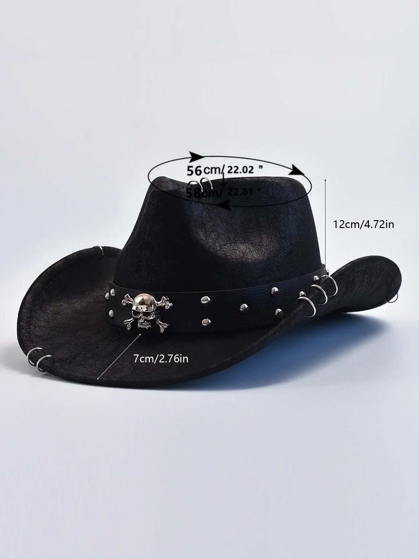 Faux Leather Vintage Western Cowboy Hat for Men – Gentleman Jazz Panama Cowgirl Sombrero Hat