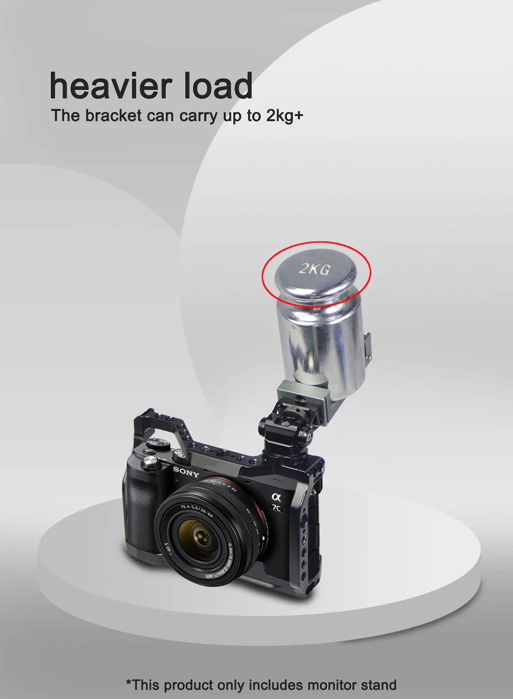 Mini Monitor Mount Holder – Swivel & Tilt Tripod Head with Cold Shoe Adapter for Flash, Microphone, and Fill Light