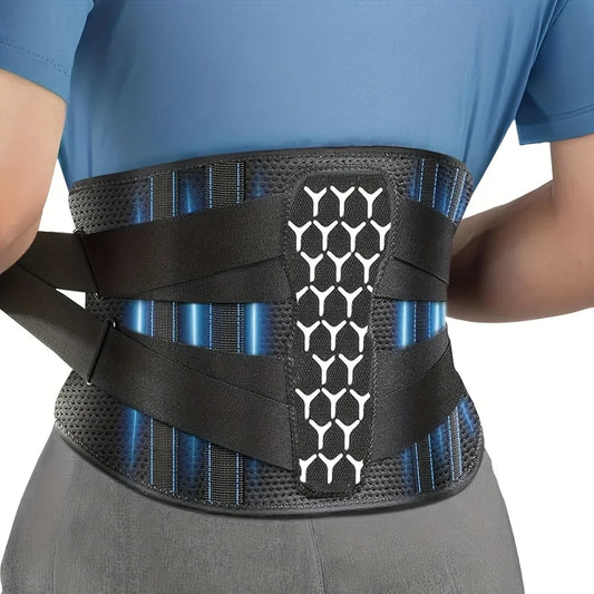 Adjustable Lower Back Brace for Pain Relief – Breathable Lumbar Support Belt for Sciatica, Herniated Disc & Scoliosis Comfort Waist Support