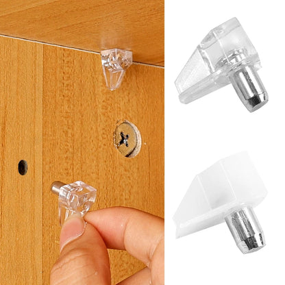 10/500PCS Transparent Shelf Studs – Plastic Laminate & Glass Plate Support Pegs for Cabinet, Wardrobe, Furniture Hardware