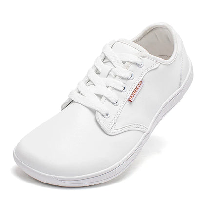 HOBIBEAR Unisex Wide Barefoot Shoes – Zero Drop Minimalist Sneakers for Men & Women, Artificial Leather Trail Walking Shoes