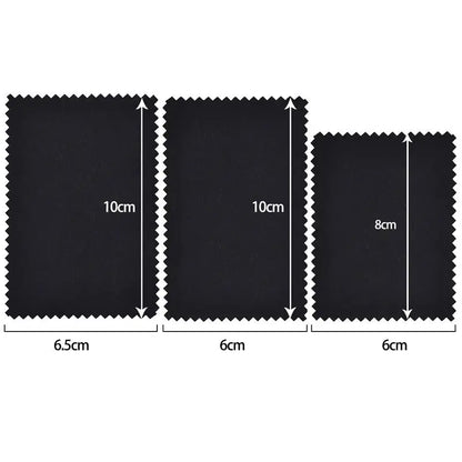 50pcs Silver Polishing Cloths – Soft Cleaning Wipes for Necklaces, Rings & Jewelry Care (10x6.5cm & 8x8cm)