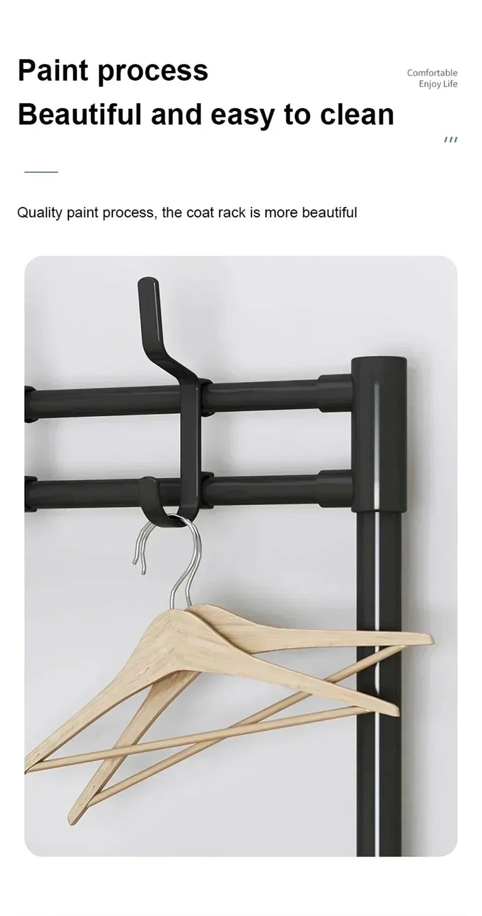 Multi-Layer Clothes Hanger & Shoe Rack – DIY Floor-Standing Hat and Shoes Organizer for Living Room Storage