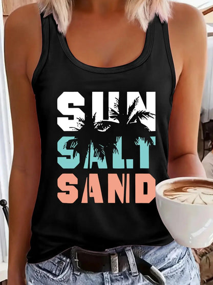 Women’s Summer Dream Catcher Printed Vest Top – Loose Fit Mesh Sleeveless Casual T-Shirt for Comfortable Wear