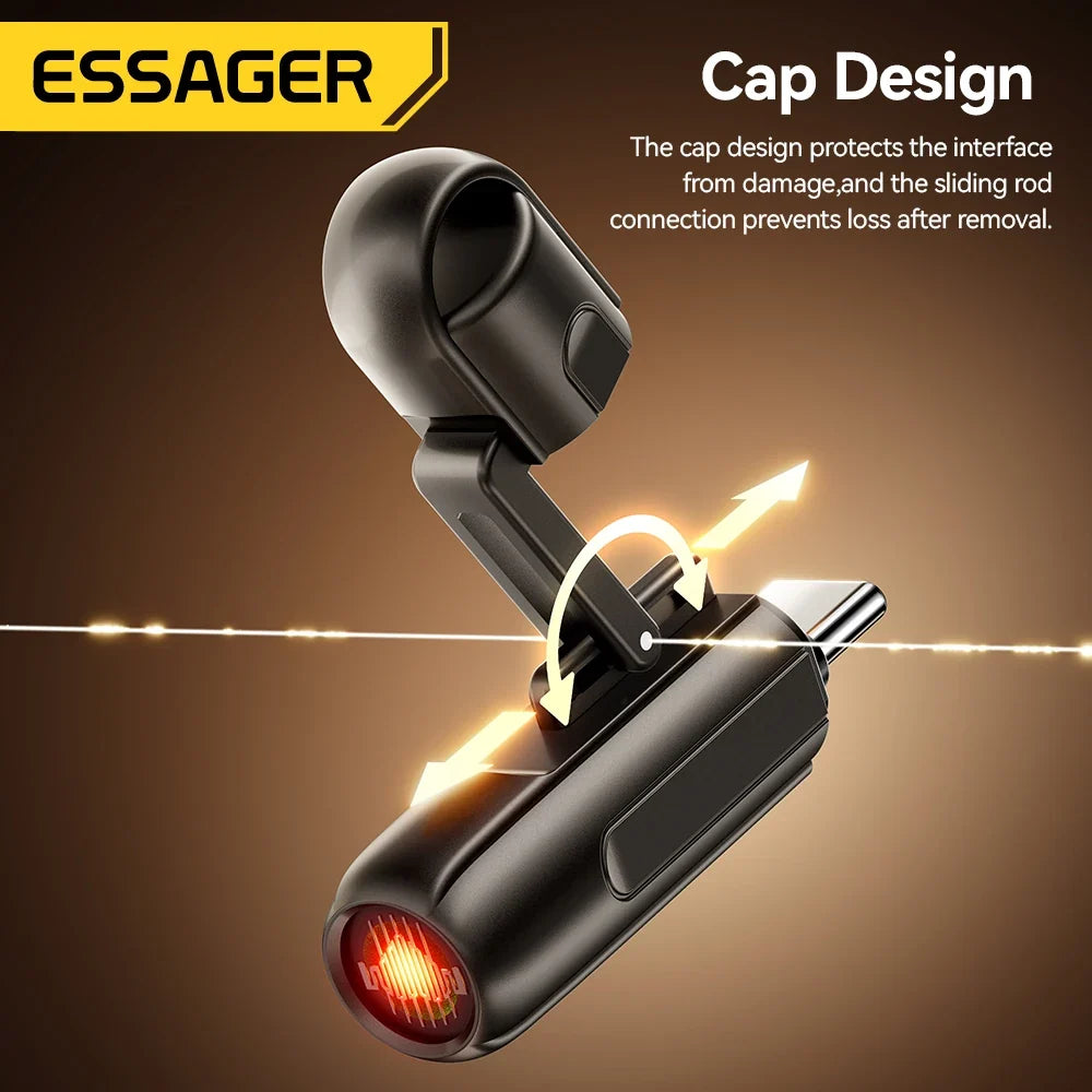 Essager 2-in-1 USB-C Mini Lighter - Portable Outdoor Lighter with Air Blowing Function