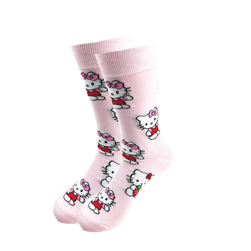 Spring and Autumn Cartoon Movie Character Socks for Men & Women – Funny Fashion High Quality Crew Tube Socks, Unisex Casual Cotton Socks