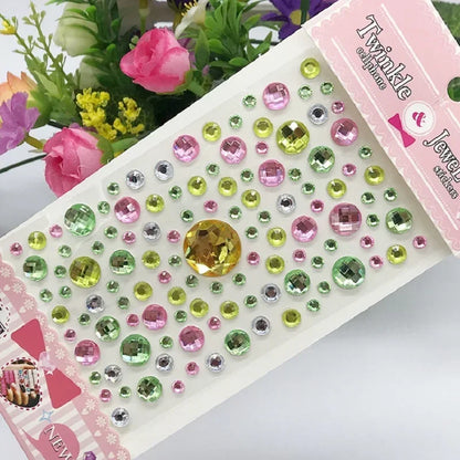 Glitter Face Rhinestone Stickers - Kids Eye & Face Diamond Jewels for Festival Makeup, Parties & Creative Looks