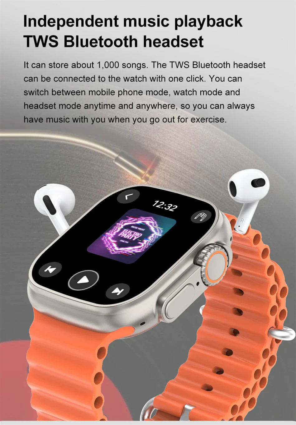 2025 DT Ultra 3 Pro Smartwatch – NFC, Bluetooth Call, Music & Video, Waterproof for Android & iOS, 32GB