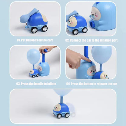 Educational Rocket Balloon Launcher Toy: Inertial Air Power Car Tower Science Toy for Kids - Perfect New Year Gift
