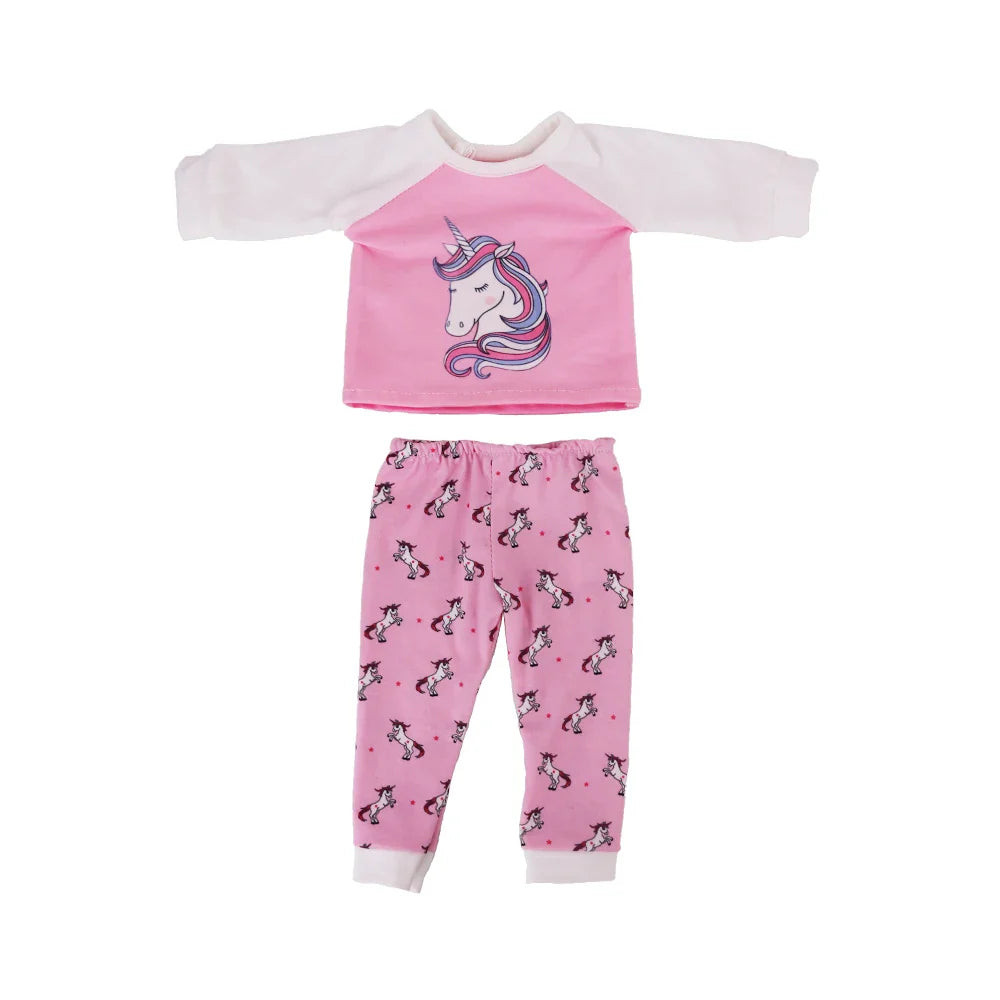 Doll Clothes Multi-Style Daily Set – Pajamas & Home Wear for 43cm Born Baby Dolls & 18-Inch American Dolls, Our Generation Toy Gift