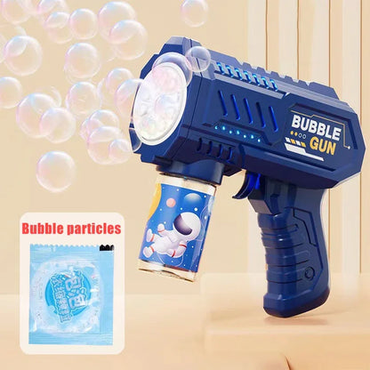 Automatic Bubble Gun Rocket - Electric Bubble Blower Toy with Bubble Liquid for Kids’ Beach & Outdoor Fun