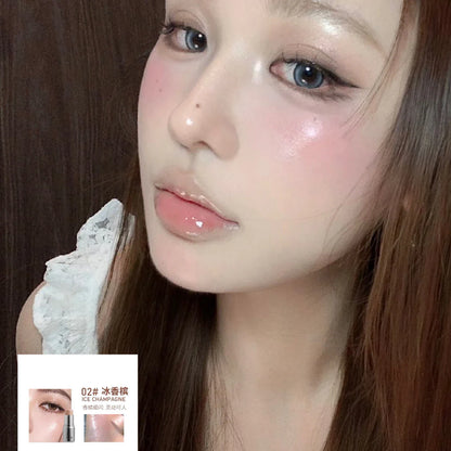 KAXIER High Gloss Stick Highlighter Blush — Waterproof Shimmer Face Contour Illuminator & Brightening Rouge