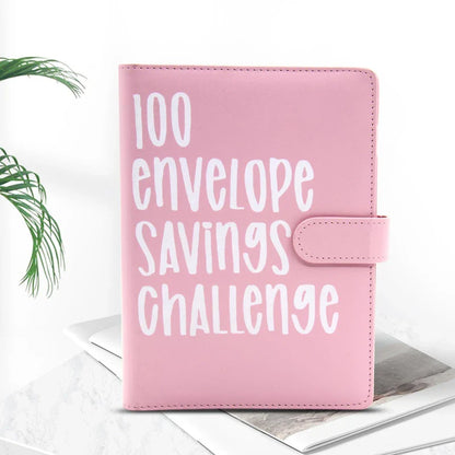 100 Envelope Challenge Binder – Savings Challenge Loose-Leaf Budget Binder with Cash Envelopes, Money Organizer System