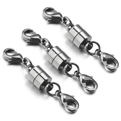 Magnetic Jewelry Clasps - Copper Double Lobster Clasp Connectors for DIY Bracelets & Jewelry Making