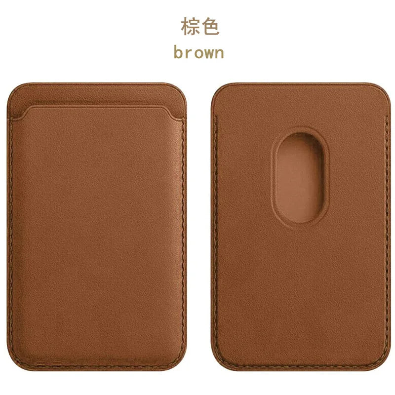 MagSafe Magnetic Leather Card Holder Wallet Case for iPhone 15, 14, 13 & 12 Pro Max Series