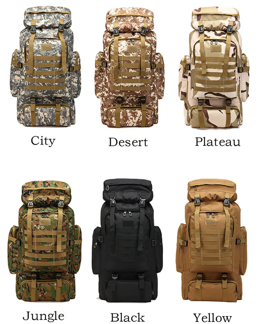 Men’s Outdoor Camouflage Backpack – Large Waterproof Military, Travel & Hiking Backpack