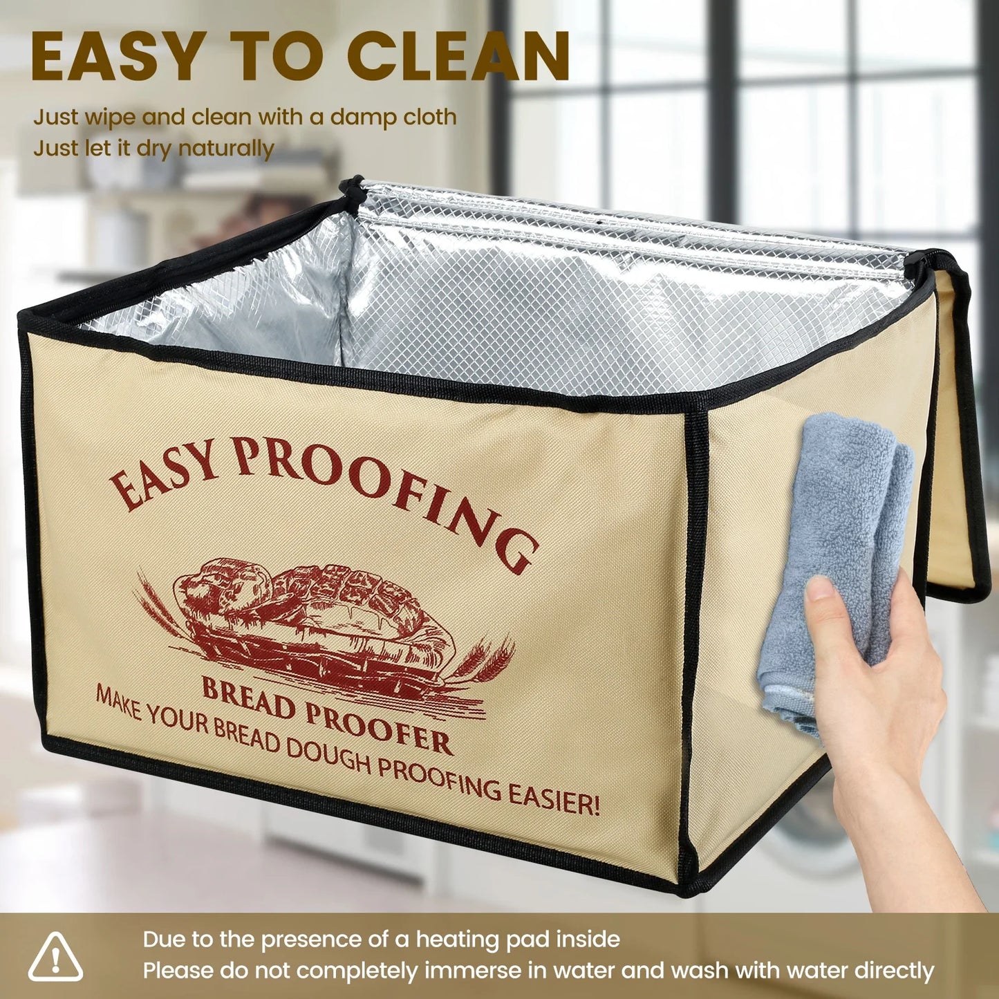 Versatile Dough Proofer with Heater – Temperature-Controlled, Collapsible Dough Proofing Box with Timer for Bread Making