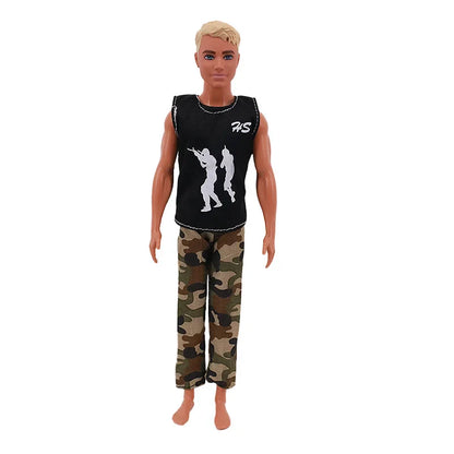 1/6 Boyfriend Doll Clothes Set — High-Quality Sparkling Top & Pants with Wool Hat for Ken Dolls
