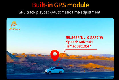 4K Dash Cam Car Mirror – 3840x2160P Video Recording, Wireless CarPlay & Android Auto, 5G WiFi, GPS Navigation