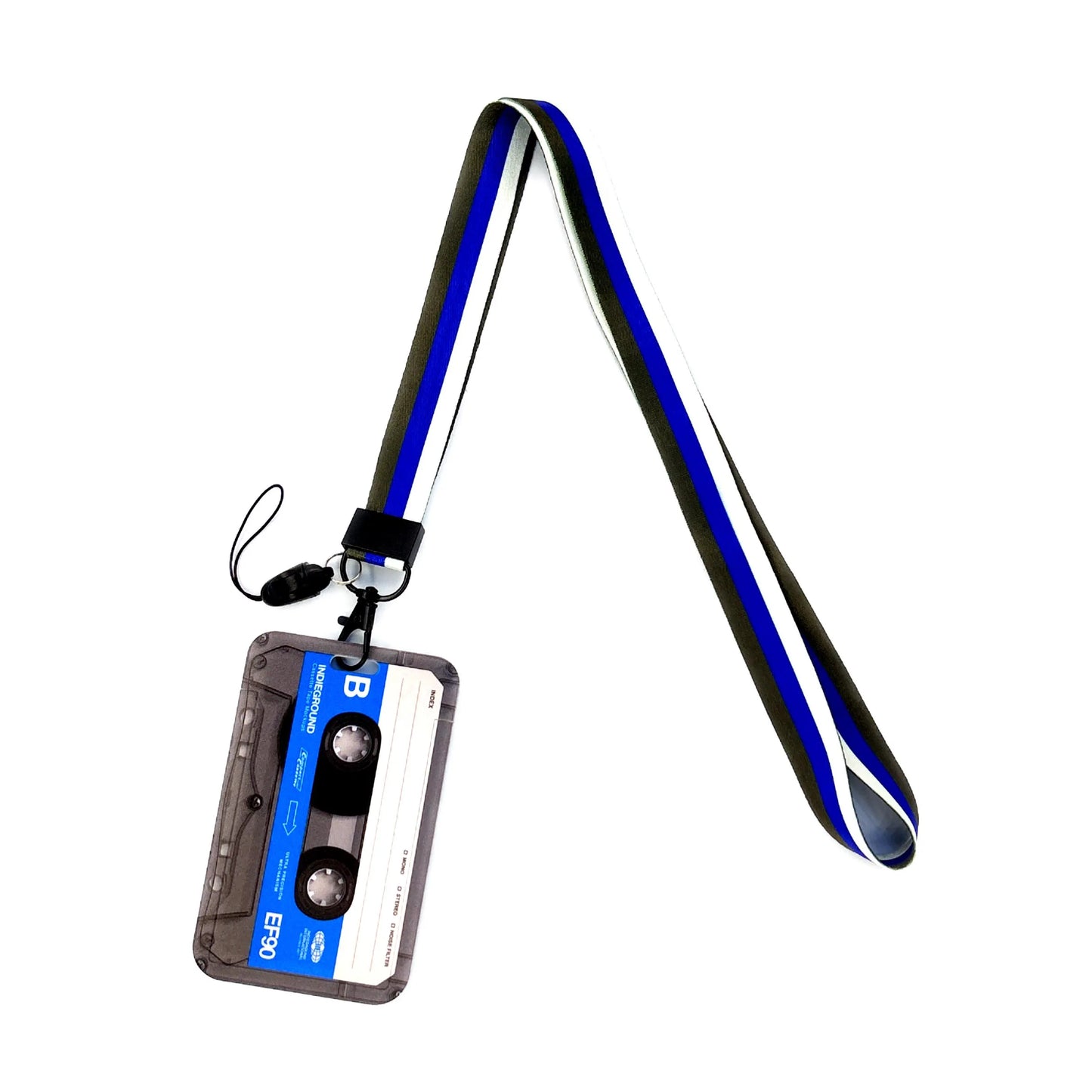 Vintage Tape ID Card Holder with Hanging Rope – Mobile Phone & Chest Card Lanyard