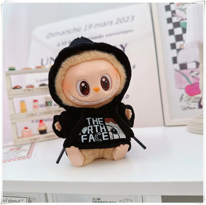 15/17cm Labubu V1 V2 Doll Clothing Set – Fashion Hoodie & Pants, Korean Idol Style DIY Accessories Toy Gift