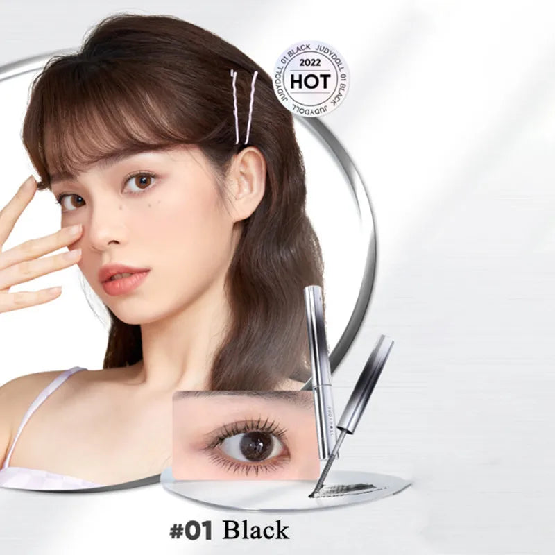 Judydoll Waterproof Silk Fiber Mascara – Black Long Curling Lash Extensions for Sexy Eyes Makeup