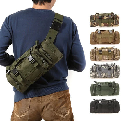 Waist Fanny Pack for Men – Waterproof Cross-body Shoulder Sling Bag for Hiking, Outdoor, Climbing, Fishing, Camping