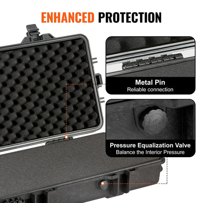 VEVOR Rifle Hard Case — Portable Long Gun Storage Suitcase with 2 Casters, Shockproof & Waterproof Protective Case for Airsoft Rifles