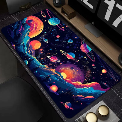 Starry Sky Large Mouse Pad — Colorful Non-Slip Desk Mat for Computer & Office, Keyboard Accessories