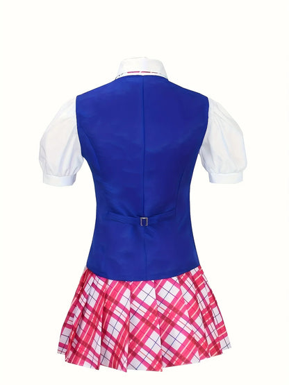 Princess Academy Cosplay Costume Set - Vest, Shirt & Skirt Three-Piece Halloween Uniform Outfit